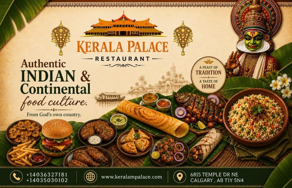 Kerala Palace Restaurant — authentic Indian and Continental dishes